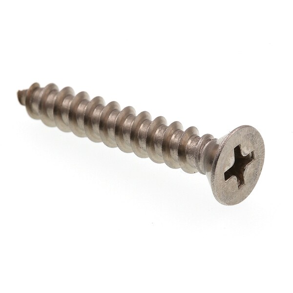 Prime-Line Sheet Metal Screw, Self-Tap, Flat, Phil Dr No. 10 X 1-1/4in 18-8 Stainless Steel 25PK 9017116 - main